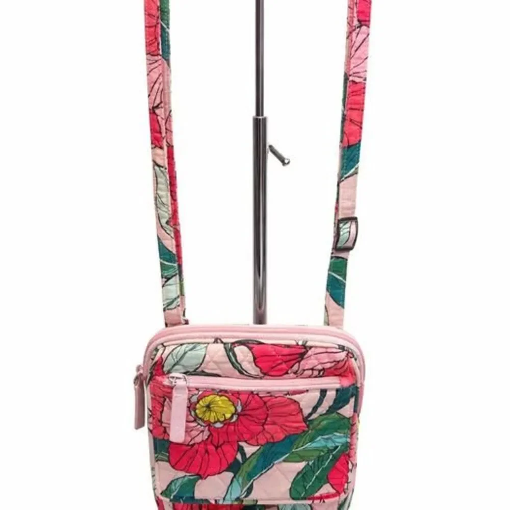 Vera Bradley Mini Hipster Bag Vintage Floral Purse Pink Flowers - Picture 4 of 8